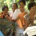 Women receive sewing supplies